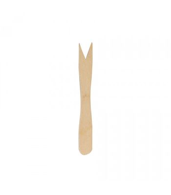 FORCHETTINE A DUE PUNTE IN LEGNO  9CM - 1000PZ
