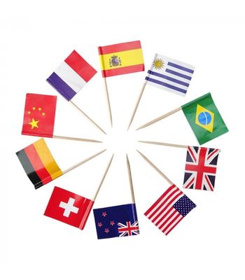 BANDIERINE MISTE 7CM - 250PZ BANDIERINE MISTE 7CM - 250PZ