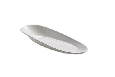 PIATTO OVALE IN MELAMINA BIANCA "LE PERLE" CM 28X10X4H