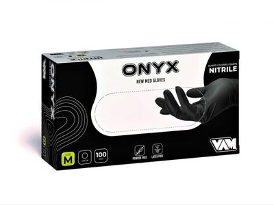 GUANTI IN NITRILE NERI - ONYX 100 PEZZI