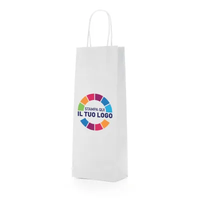 SHOPPER PORTA BOTTIGLIE PERSONALIZZABILE BIANCA