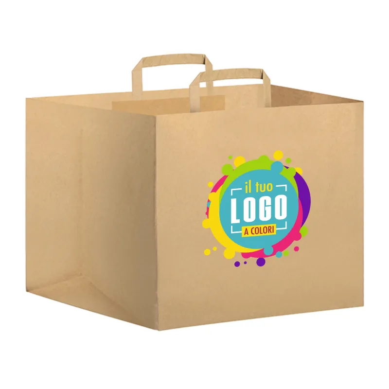 SHOPPER PIZZA 36X36CM AVANA/BIANCA