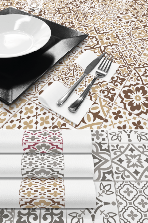 TOVAGLIA AIRLAID 100X100 MAIOLICA