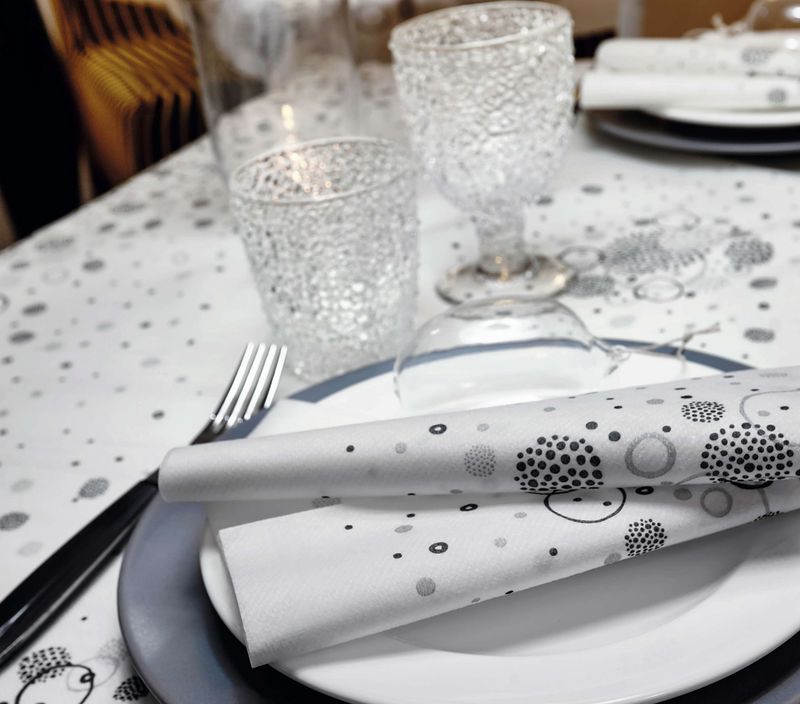 Tovaglia 100X100 in carta a secco 50 pezzi FIREWORKS