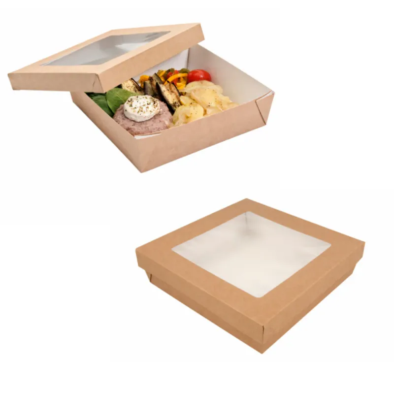BOX IN CARTONCINO AVANA CON FINESTRA   (25 PEZZI)