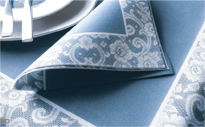 TOVAGLIOLO CARTA A SECCO 40X40 MERLETTO BLU 50 PZ TOVAGLIOLO CARTA A SECCO 40X40 MERLETTO BLU 50 PZ