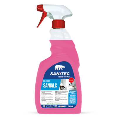 Sanialc 750ML- Detergente universale asciugarapido a base alcolica per tutte le superfici