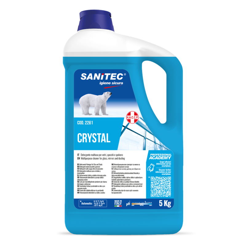 Detergente per vetri e specchi Sanitec Crystal vetri H.A.C.C.P.