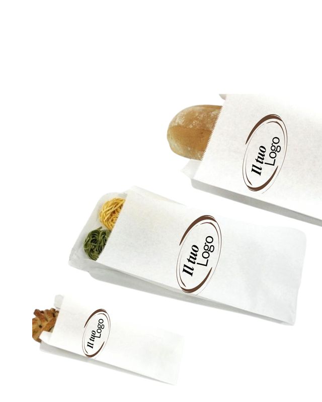 SACCHETTI CARTA  KRAFT BIANCHI PERSONALIZZATI 10 KG