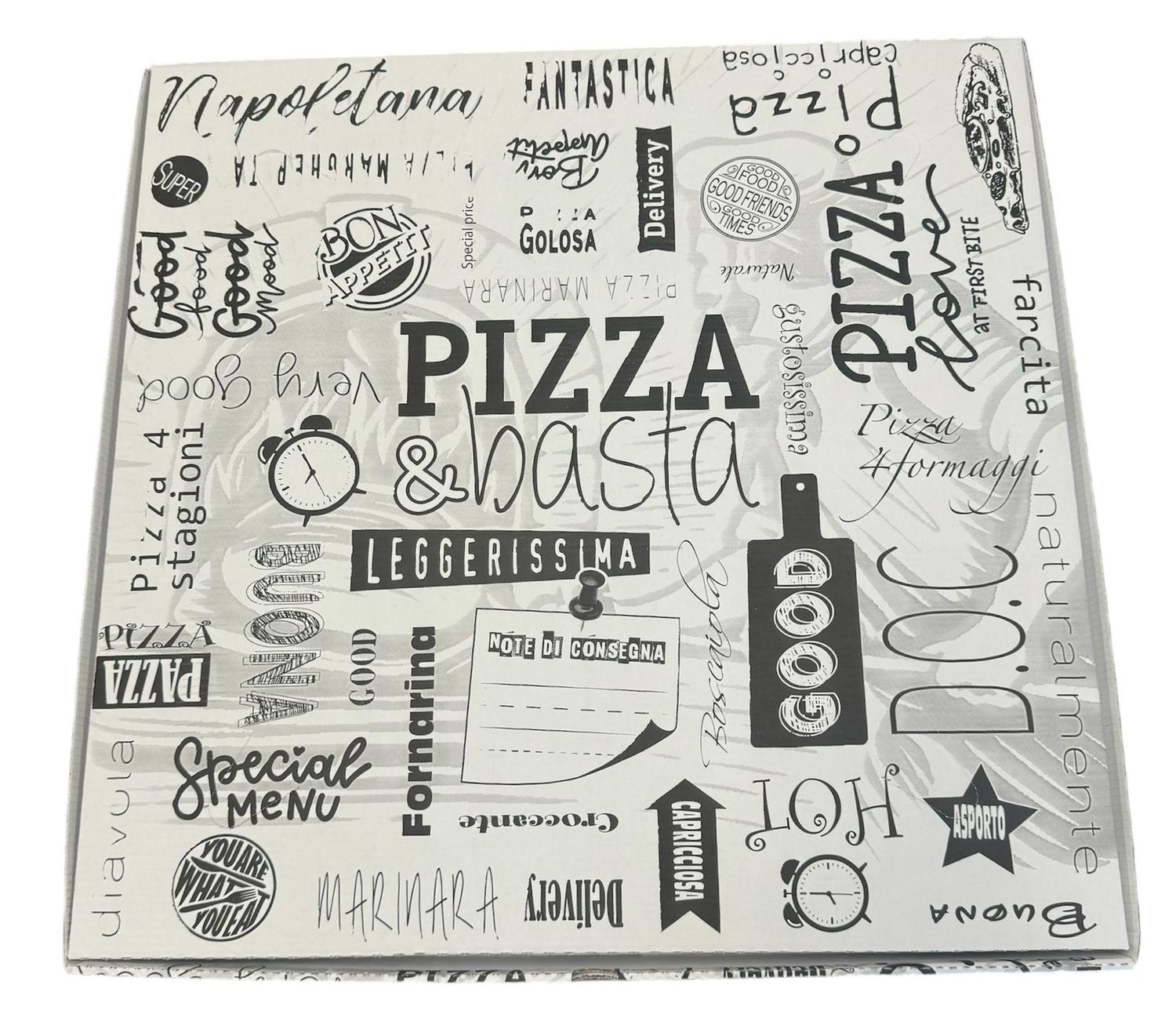 CONTENITORE PIZZA BIANCO IT 36x36 - 100 PEZZI CONTENITORE PIZZA BIANCO IT 36x36 - 100 PEZZI