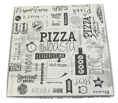 CONTENITORE PIZZA BIANCO IT 36x36 - 100 PEZZI CONTENITORE PIZZA BIANCO IT 36x36 - 100 PEZZI