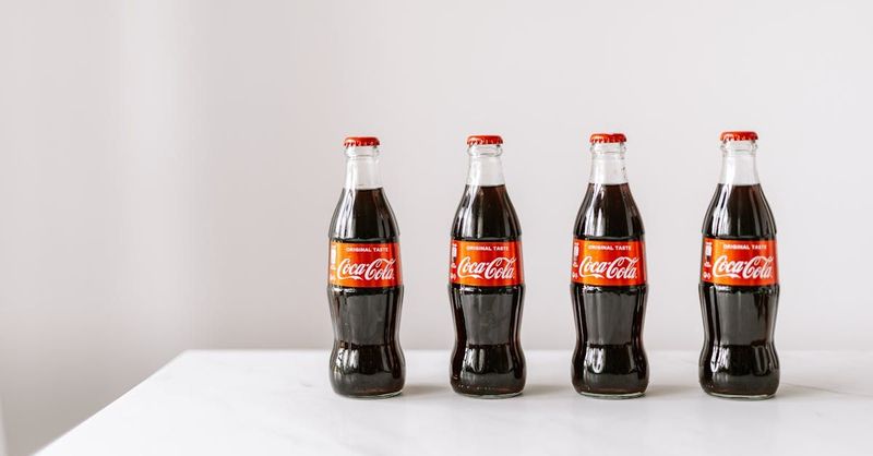 glass bottles of coke