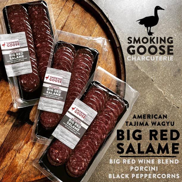 Big Red Wagyu Salame: Sliced -  3oz each