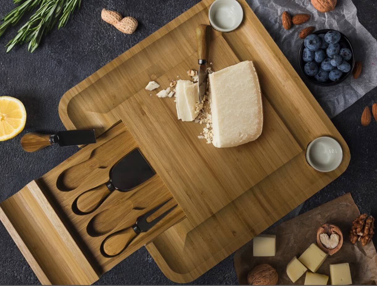 Charcuterie Board with Slide out Tools BLANK BOARDS: No Design - Blank
