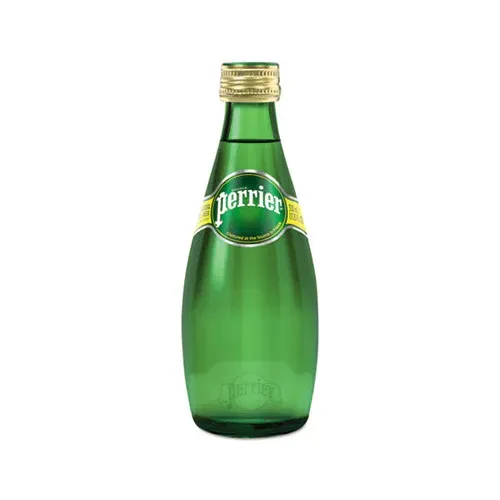 Glass bottle of Perrier