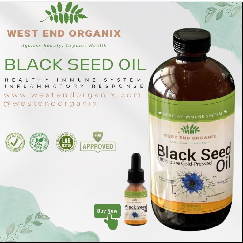 Black Seed Oil - glass bottle - 8 fl. oz / 240ml