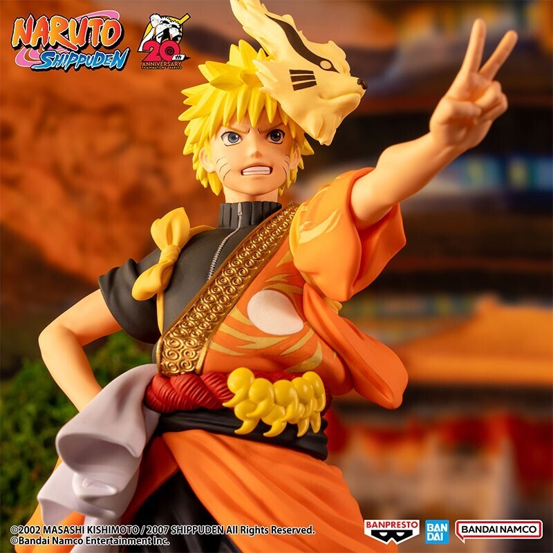 Naruto Shippuden - Naruto Uzumaki Figur - Animation 20th Anniversary Costume - 16cm