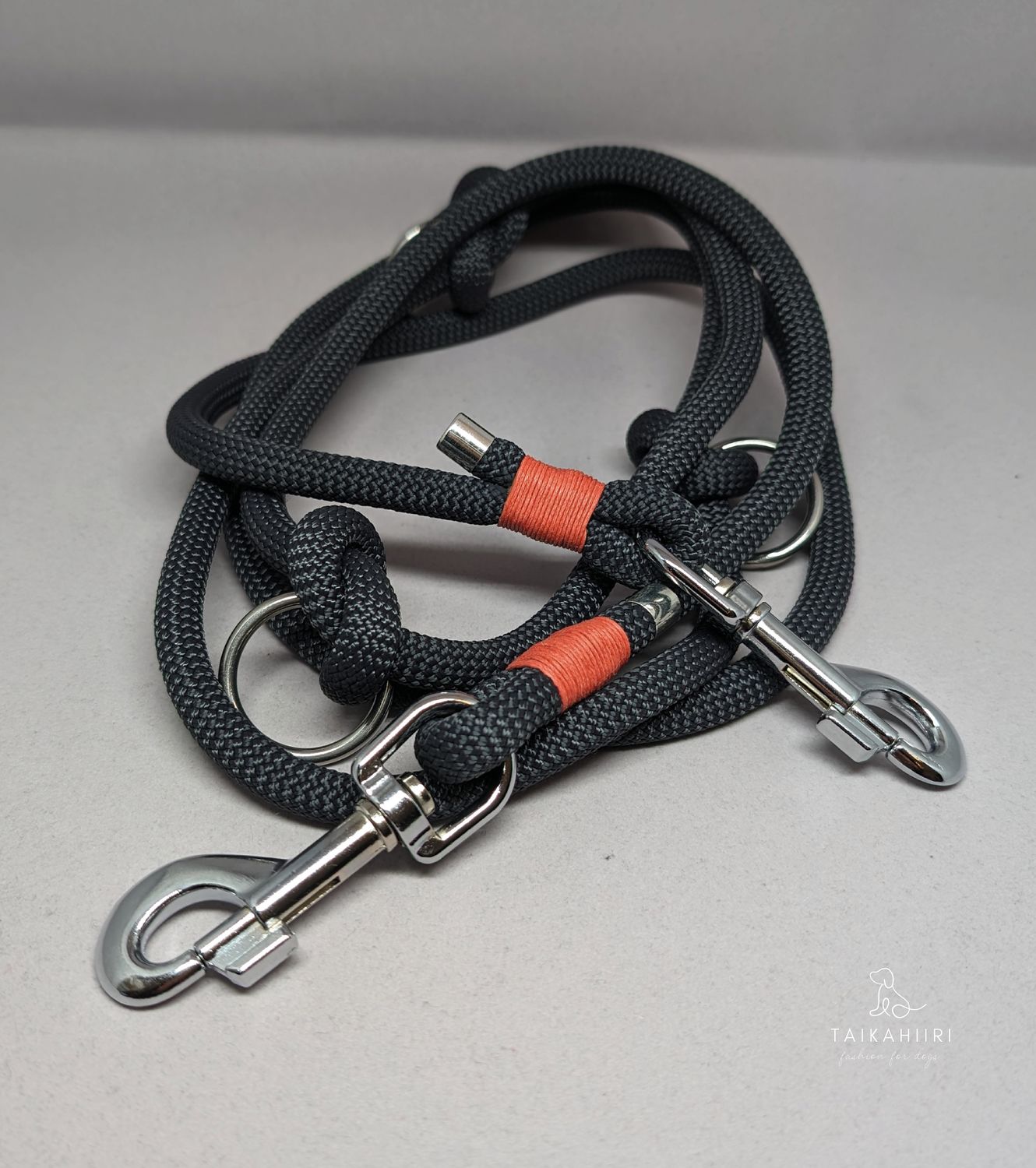 Verstellbare Leine &quot;Dark Salmon Maxi&quot;