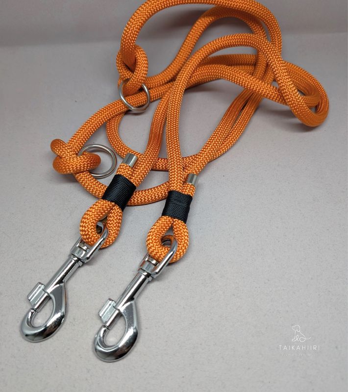 Verstellbare Leine &quot;Tangerine Black Maxi&quot;