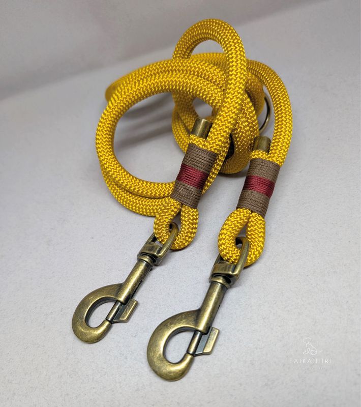 Verstellbare Leine &quot;Rusty Mustard Maxi&quot;