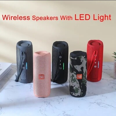 Dynamic LED Portable Wireless Speaker - Rechargeable Surround Sound, Hands-Free, USB/SD Compatible for Tablets &amp; Phones