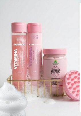 Shampoo y acondicionador vitamina para el pelo