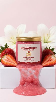 SUGAR SCRUB STRAWBERRY POUND CAKE