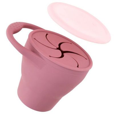 snack cup with cover (pink)