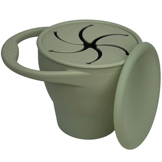 snack cup with cover (green)