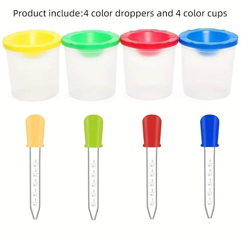 Montessori sensory activity educational toy , 8 pcs (4 cups and 4 liquid extractor)