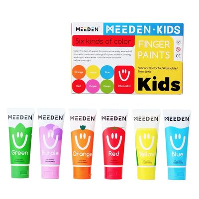 ألوان الأصابع الآمنه القابلة للغسيل ( ٦ قطع)| Washable Non-Toxic Fingers Paints (6 Pcs)