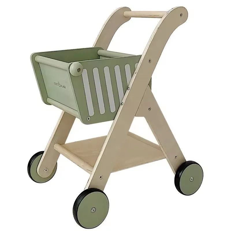 عربة تسوق خشبية | Wooden Shopping Cart