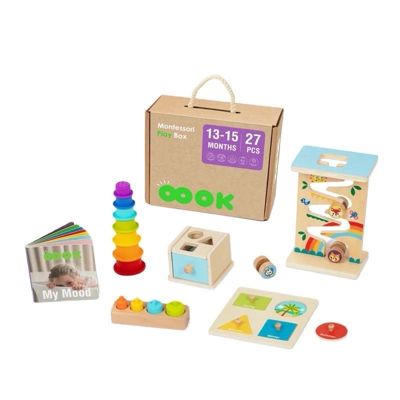 صندوق ألعاب منتسوري (١٣-١٥ أشهر) | Montessori Toy Box 60 PCs (13-15 Months )
