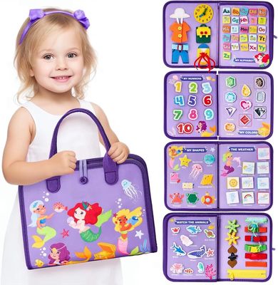 Busy Board Educational Travel Bag Toy | لوحة تفاعلية تعليمية حقيبة السفر التعليمية