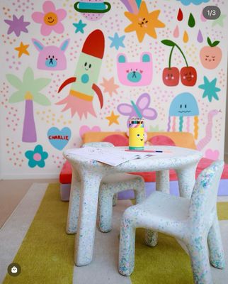 طاولة أطفال مع ٢ كراسي | Kids Table With 2 Chairs