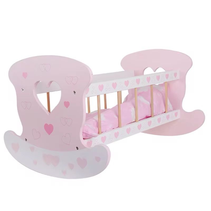سرير دمى خشبي| Wooden Dolls Bed