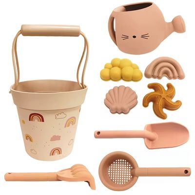beach toy Sand Toy (Rainbow), 9 pcs set