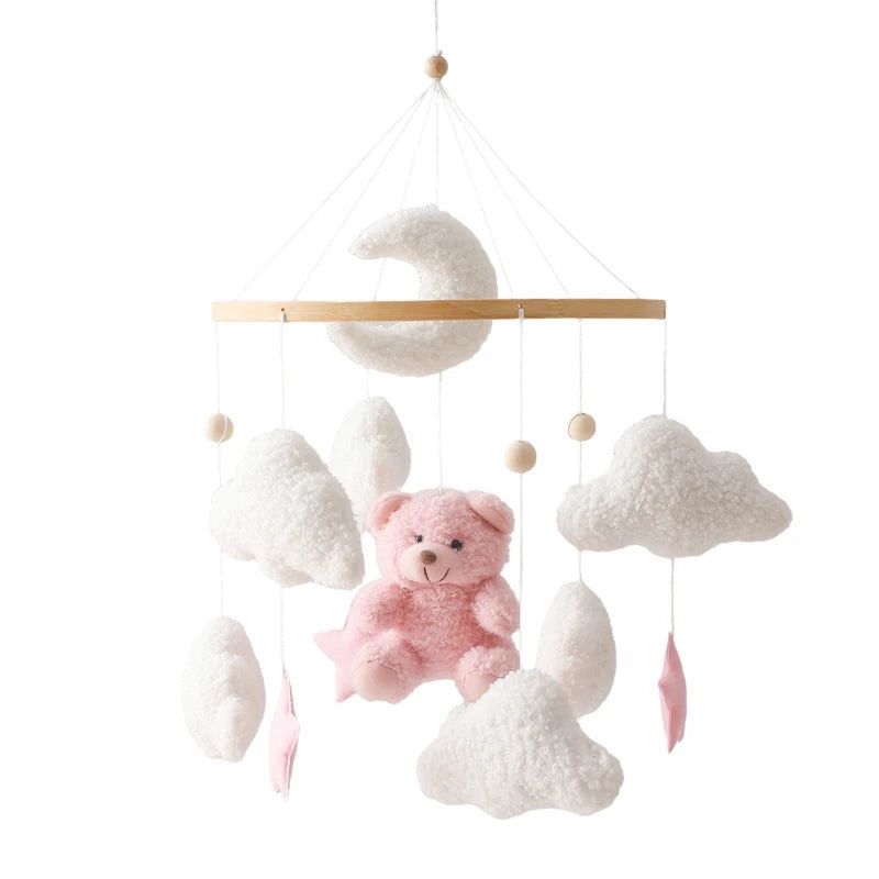 Baby Crib Mobile ( Pink Bear)| دب وردي لعبة دوارة لسرير الأطفال