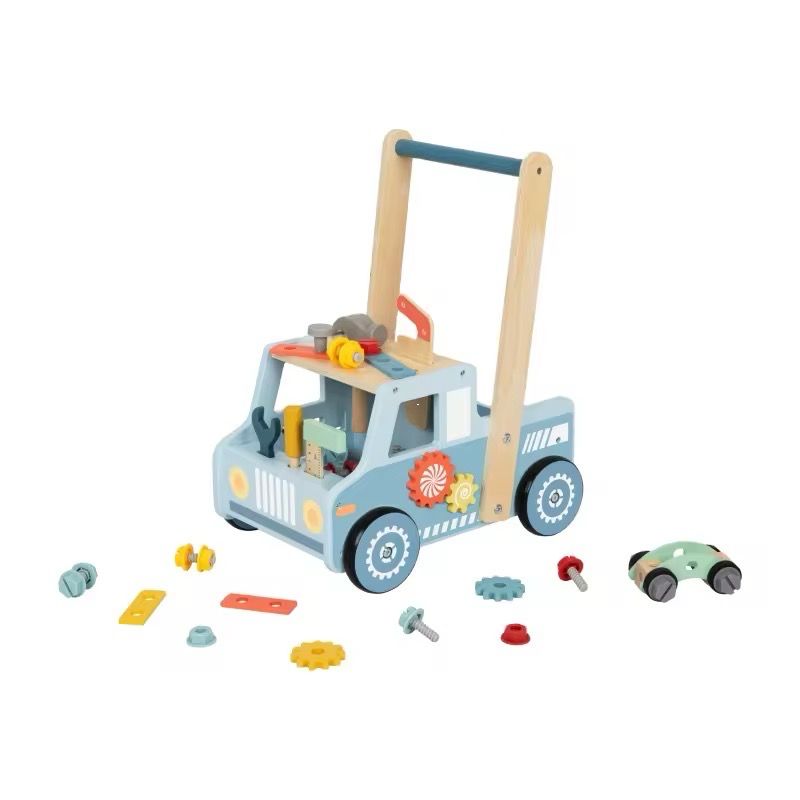 Wooden Baby Walker Hand Push Maintenance Tool Table Hands-on Ability Exercise Training Early Education Toy| مشاية أطفال خشبيه ، شاحنة أدوات الصيانة