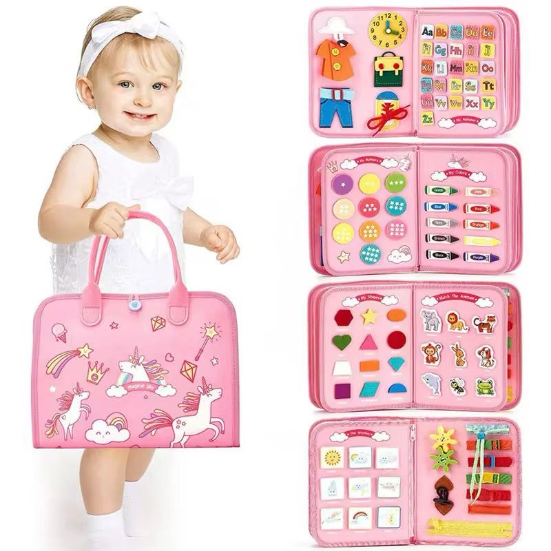Busy Board Educational Travel Bag Toy | لوحة تفاعلية تعليمية حقيبة السفر التعليمية