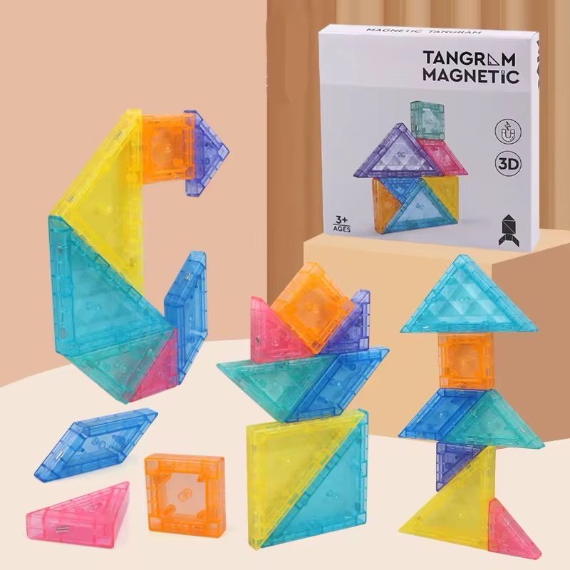 تانغرام مغناطيسي ٧ قطع مغناطيسية  |7 pcs Magnetic Tangram