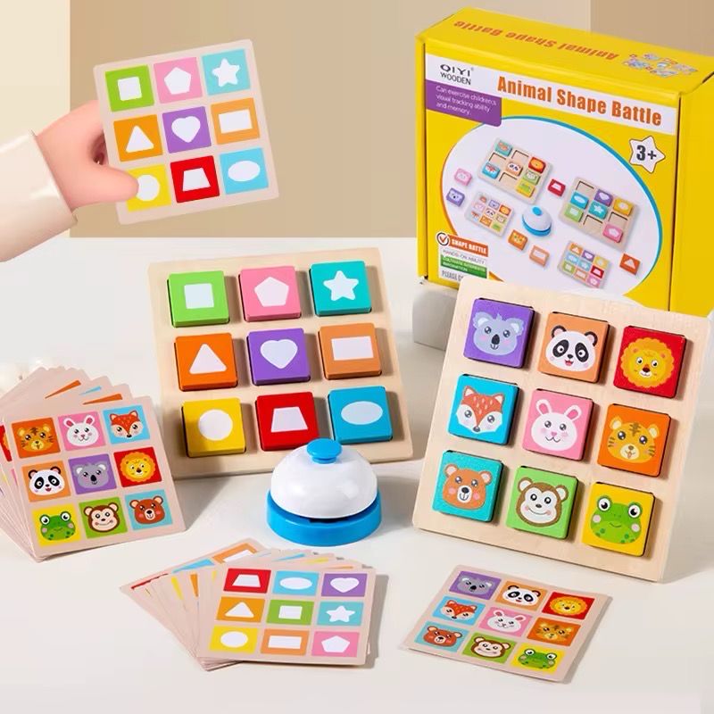 لعبة مطابقة البطاقات والأشكال لعبة جماعية | Card and Shape Matching Game Group Game 