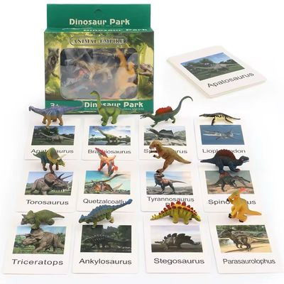 لعبة مطابقة مجسمات الحيوانات وبطاقات الصور | Animal Figures and Picture Cards Matching Game |ديناصورات dinosaurs 