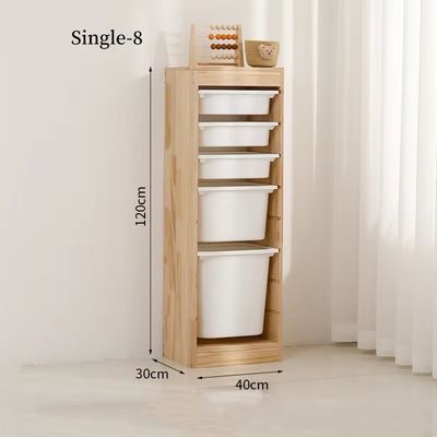 وحدة تخزين خشب ٥ صناديق 1*8| wooden storage unit 5 boxes
