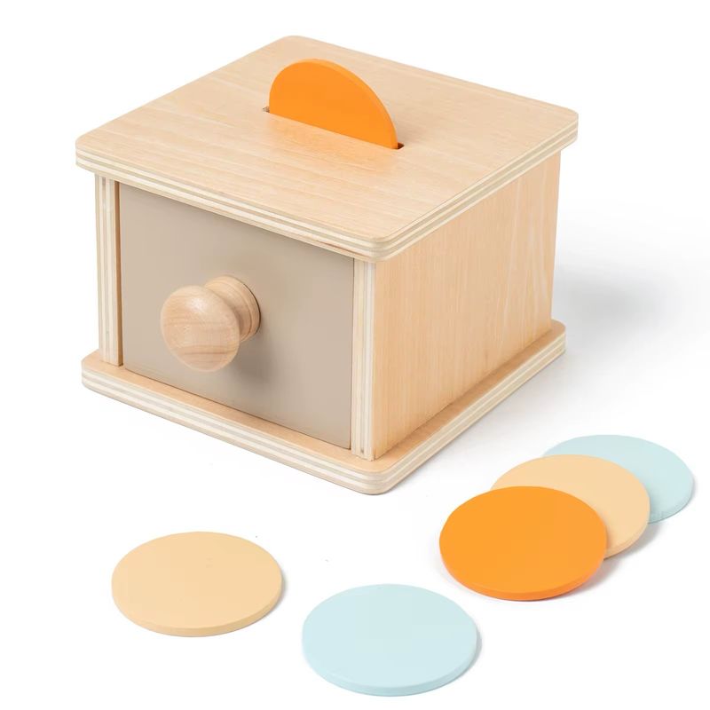 صندوق عملات منتسوري لعبة الرضع | Montessori coins box infant toys 