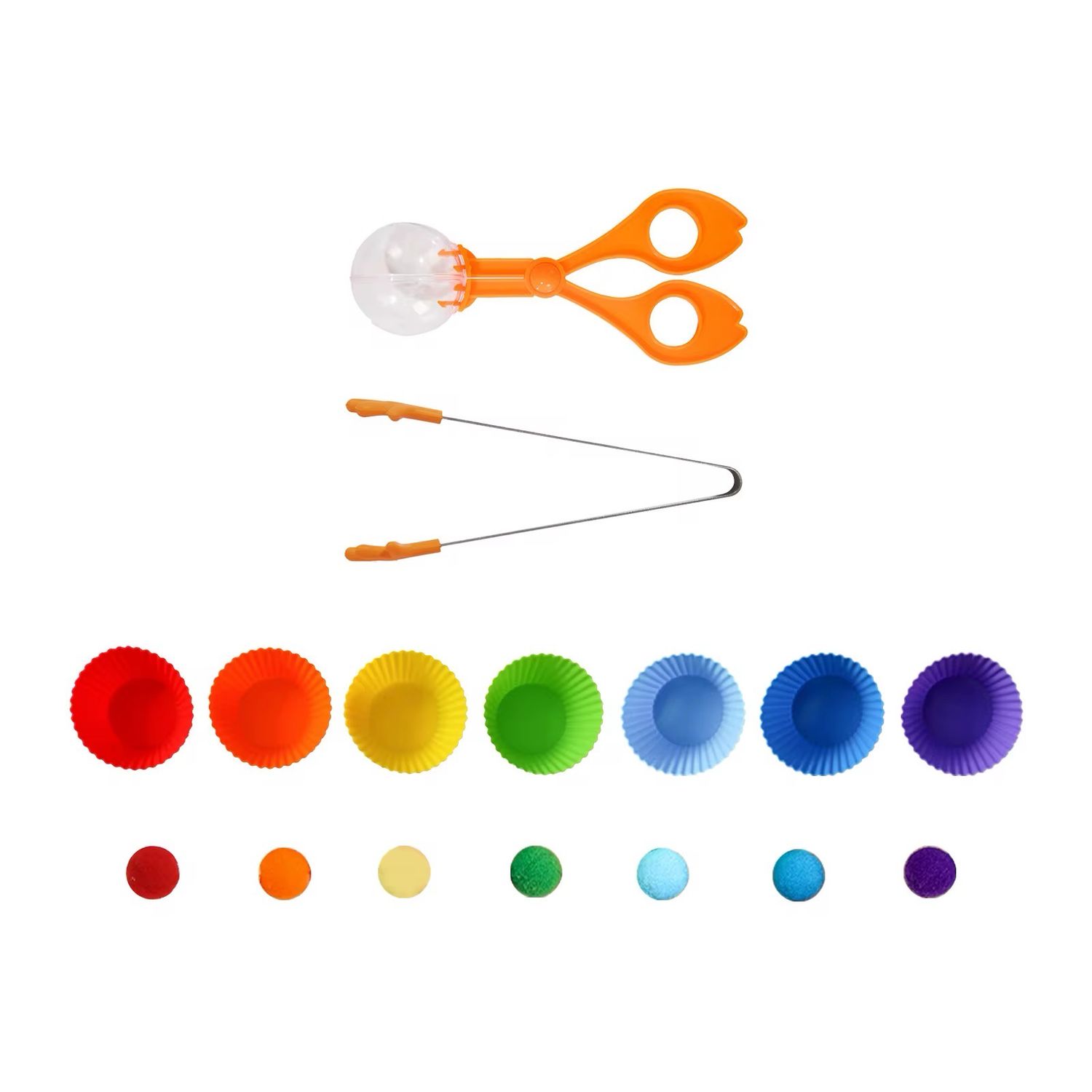 مجموعة التقاط وفرز الألوان | color Sorting and Fine Motor Skills Set