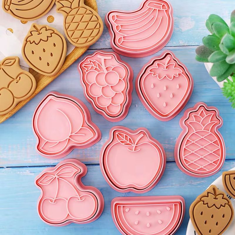 أختام للتشكيل بالصلصال 8 قطع فواكه | fruits play Dough Stamps 8 Pcs Set