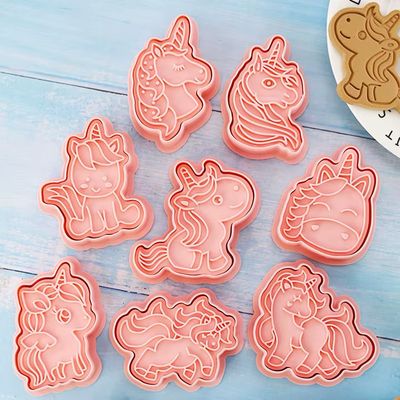 أختام للتشكيل بالصلصال 8 قطع|play Dough Stamps 8 Pcs Set unicorn 