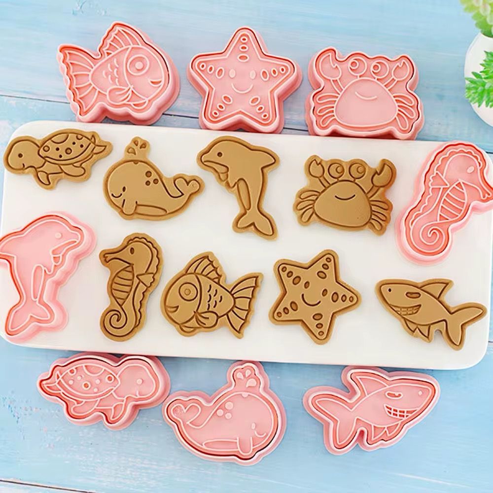 أختام للتشكيل بالصلصال 8 قطع ( كائنات البحر )| sea life play Dough Stamps 8 Pcs Set