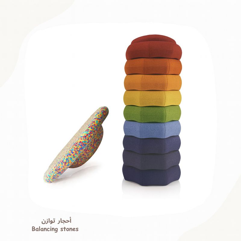 أحجار القفر والتوازن 9 قطع | 9 pcs /set stepping stones & balancing stone